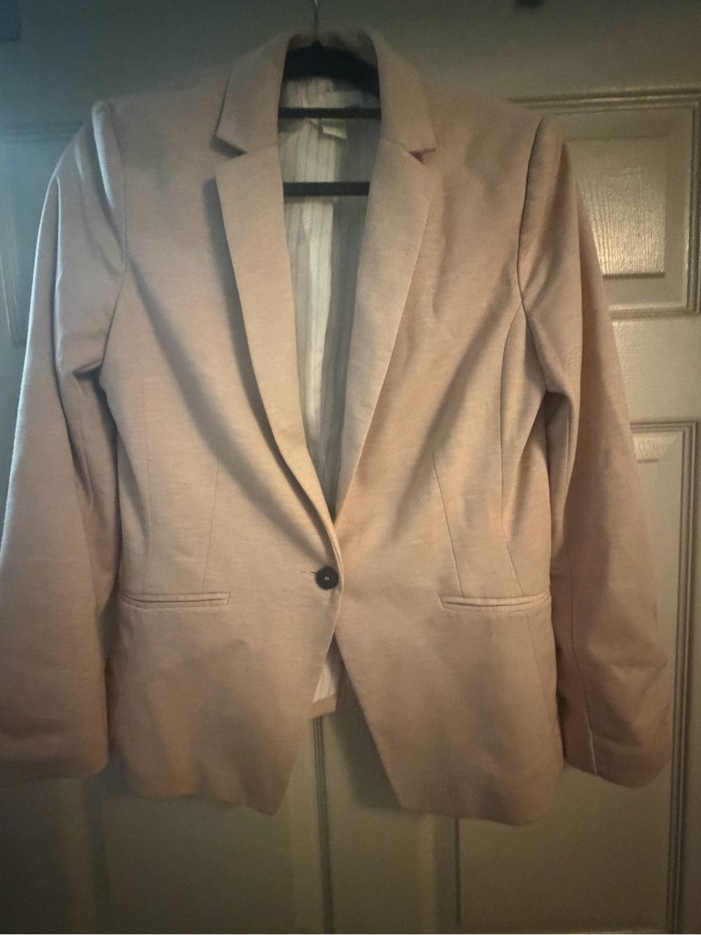 H&M Classic Women's Blazer - Light Beige Single-Button Jacket